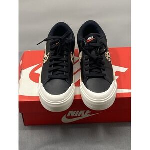 Nike Court Legacy Lift Women's Platform Shoes Size 7 Black/Khaki Streetwear